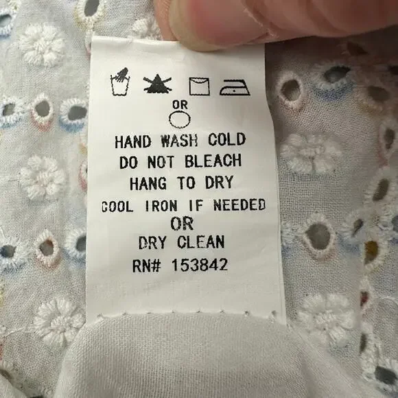 Melloday Dress Womens Small Cream Floral Tier Maxi Smocked Boho Cottage Peasant - Picture 10 of 15